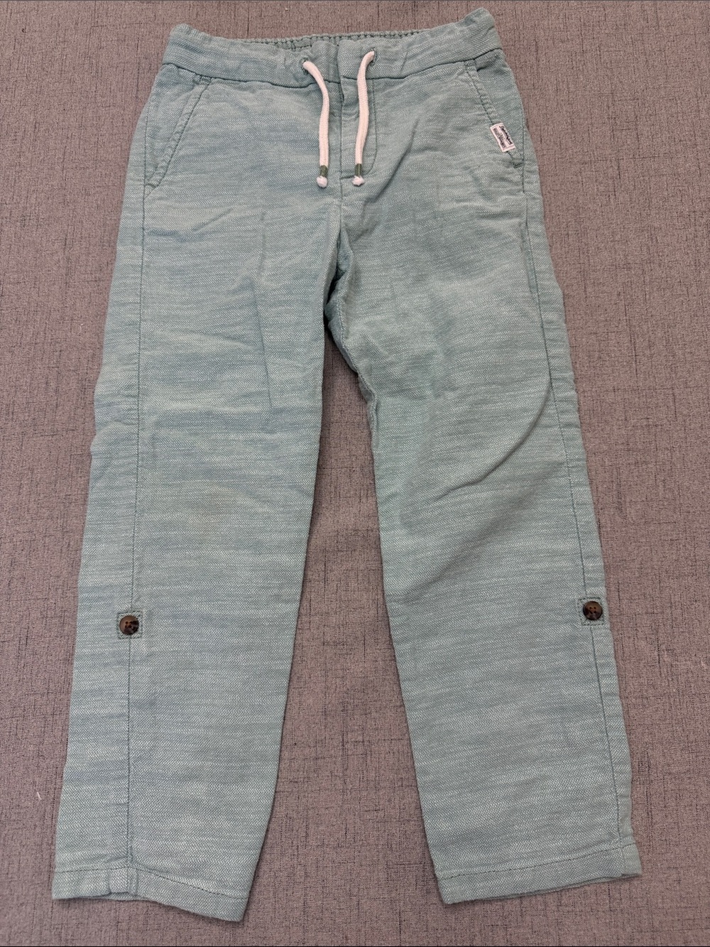 H&M Boys Turquoise Cotton Pants Size 6
